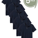 Navy Blue (5-Pack) 14 5-Pack School Uniform Tagless Polo Tshirt for Little Boys & Big Boys